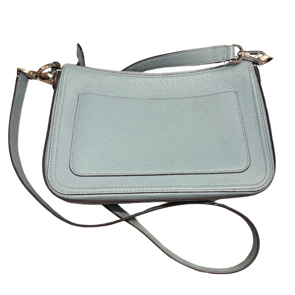 Kate Spade Bradley Medium Crossbody – Powder Blue Pebbled Leather, Two Straps - Picture 2 of 6